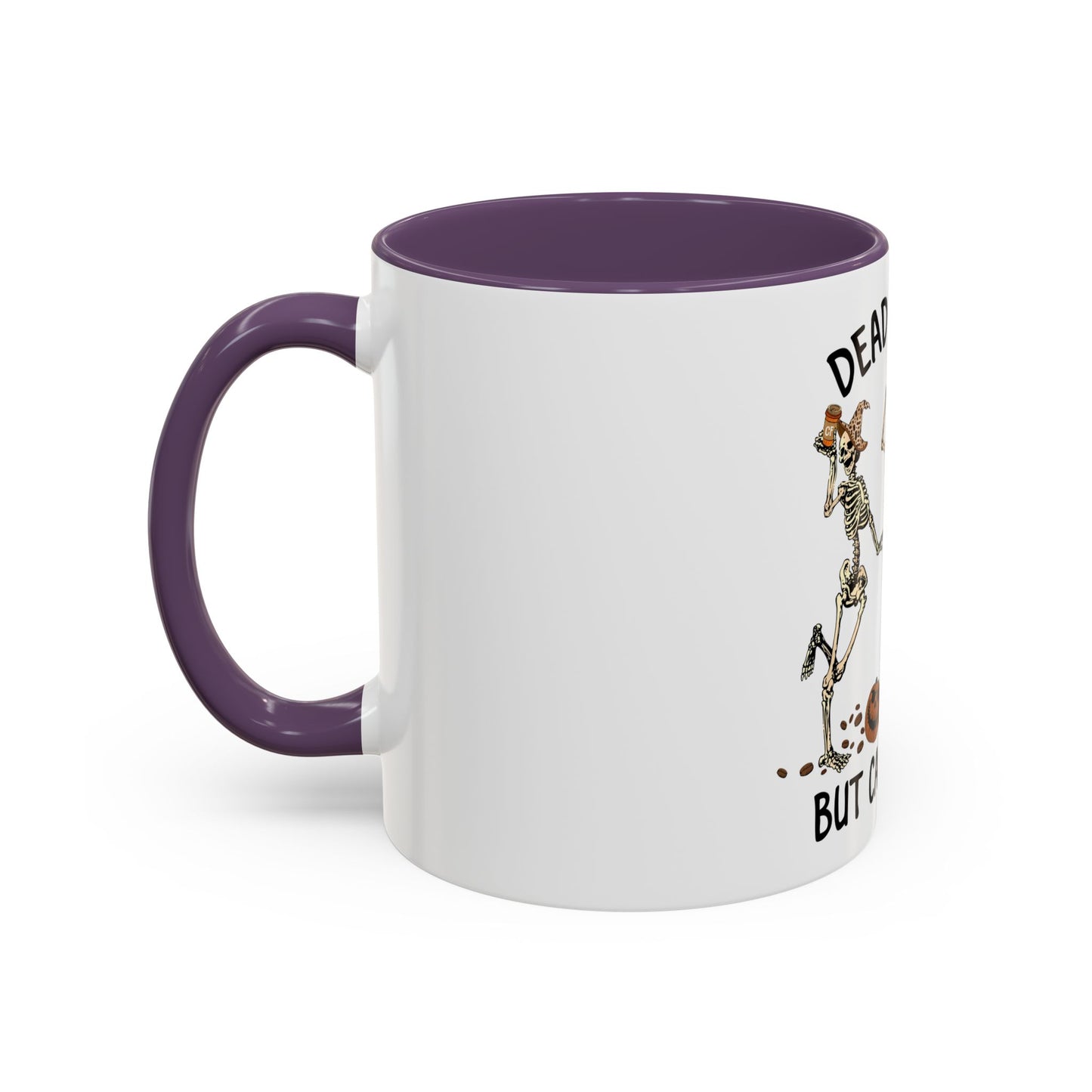 Caffeinated Skeleton Coffee Mug - Halloween Gift, Bone-Chilling Mug, Spooky Home Decor, Fun Coffee Cup, Dead Inside but Caffeinated