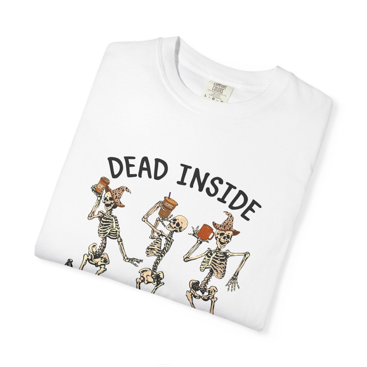 Caffeinated Skeleton Unisex T-Shirt for Halloween Fun, Cute Halloween Shirt, Skeleton Graphic Tee, Fall Outfit, Gifts for Coffee Lovers