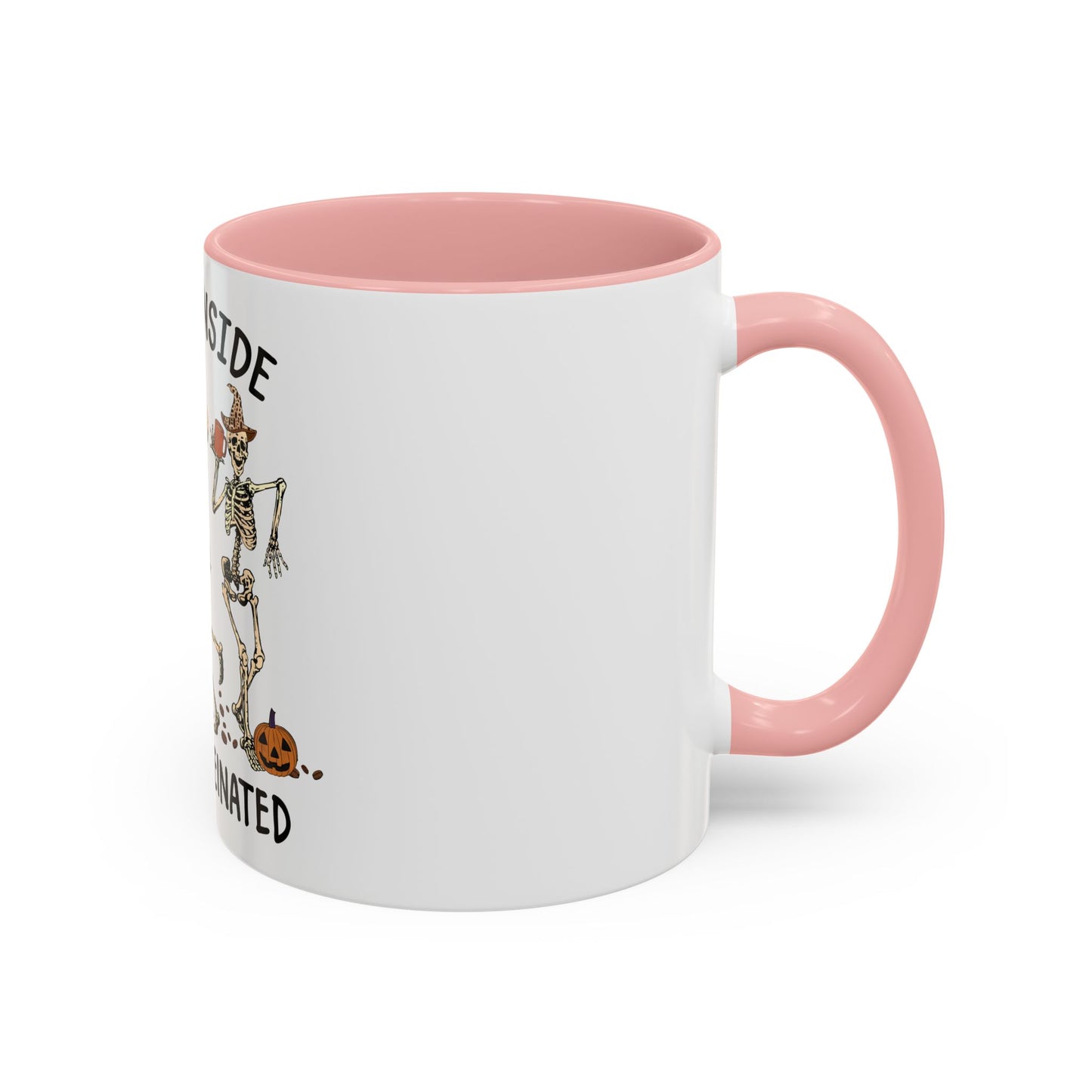 Caffeinated Skeleton Coffee Mug - Halloween Gift, Bone-Chilling Mug, Spooky Home Decor, Fun Coffee Cup, Dead Inside but Caffeinated