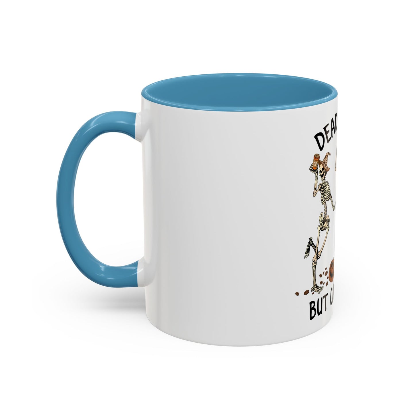 Caffeinated Skeleton Coffee Mug - Halloween Gift, Bone-Chilling Mug, Spooky Home Decor, Fun Coffee Cup, Dead Inside but Caffeinated