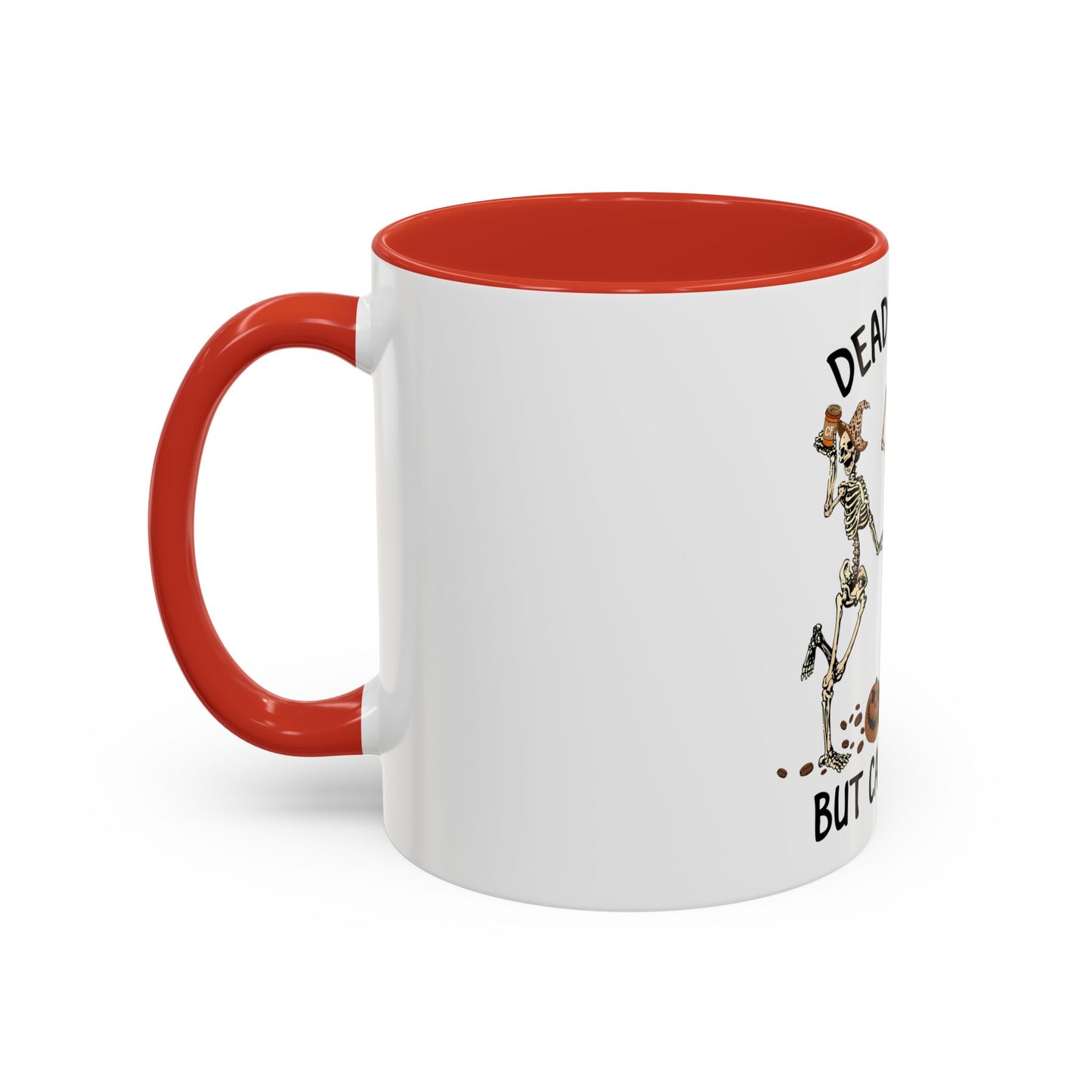 Caffeinated Skeleton Coffee Mug - Halloween Gift, Bone-Chilling Mug, Spooky Home Decor, Fun Coffee Cup, Dead Inside but Caffeinated