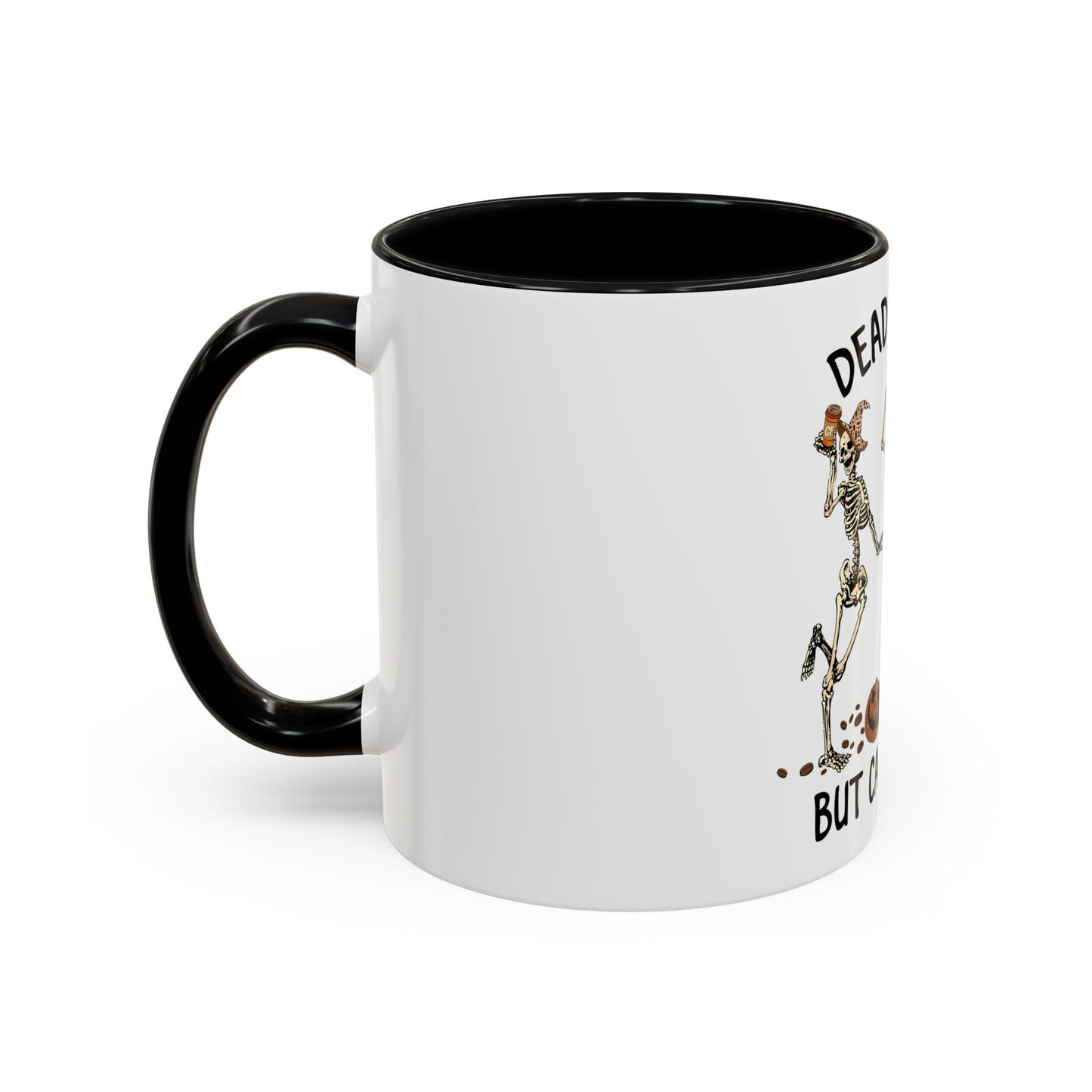 Caffeinated Skeleton Coffee Mug - Halloween Gift, Bone-Chilling Mug, Spooky Home Decor, Fun Coffee Cup, Dead Inside but Caffeinated