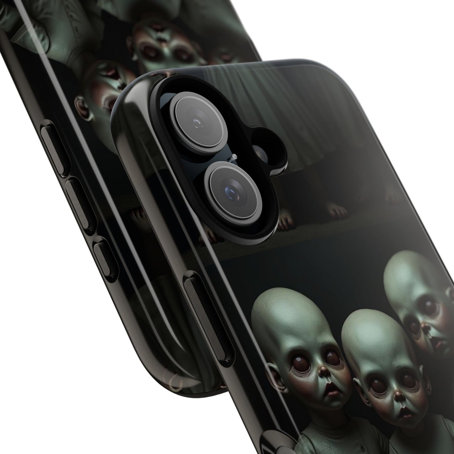 Creepy Dolls Phone Case | Tough Cases | Unique Gift for Horror Fans, Halloween Decor, Smartphone Accessories, Spooky Vibes, Gothic Style