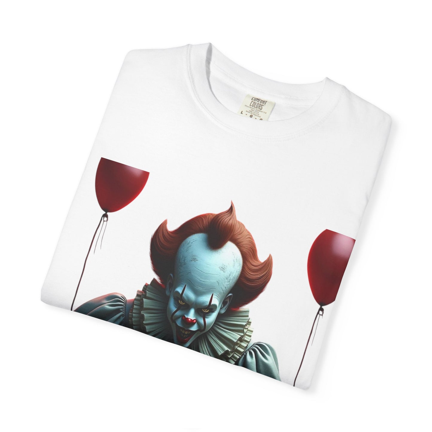 Creepy Clown Graphic T-Shirt, Unisex Horror Tee, Halloween Costume, Fun Gift for Fans, Spooky Party Wear, Unique Statement Shirt