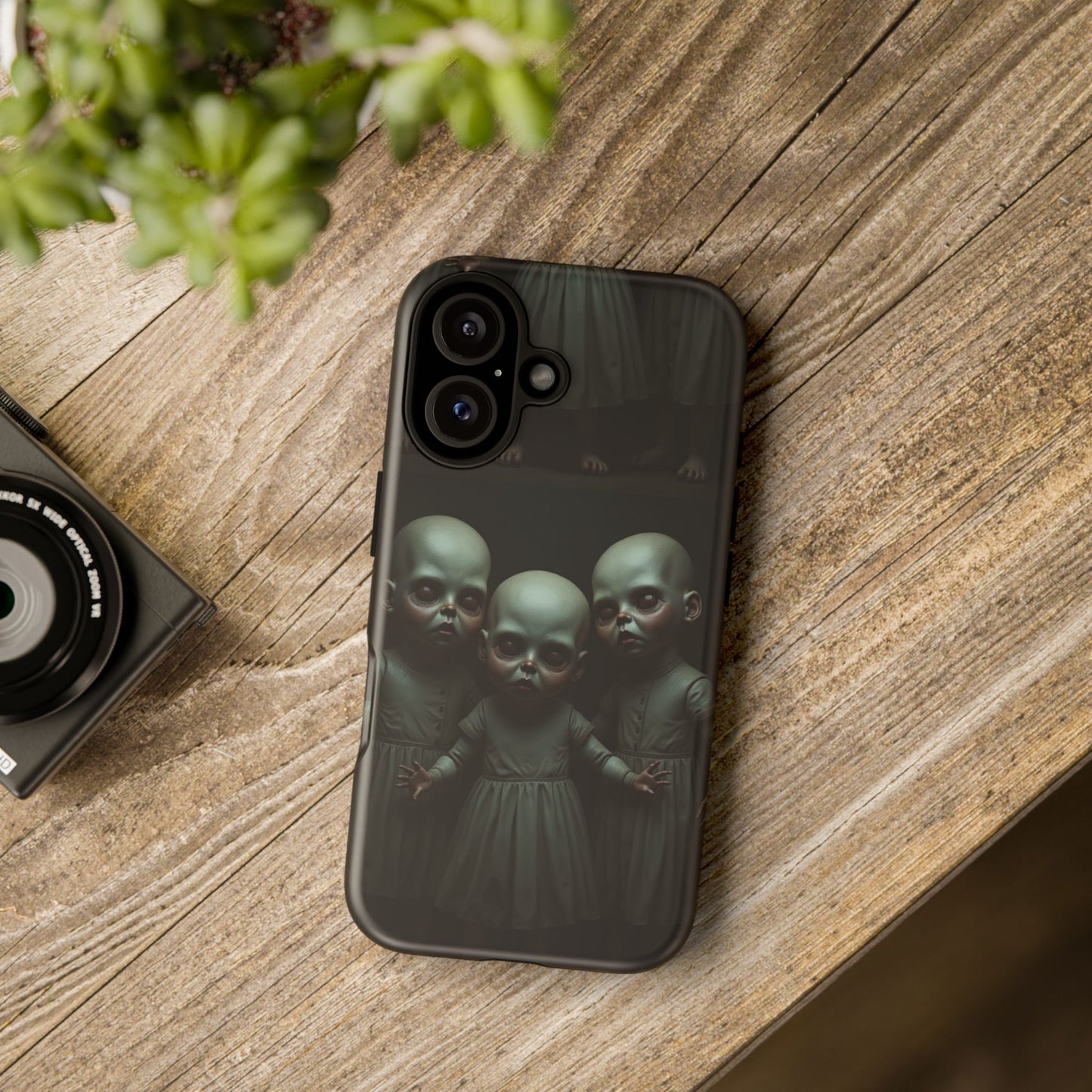 Creepy Dolls Phone Case | Tough Cases | Unique Gift for Horror Fans, Halloween Decor, Smartphone Accessories, Spooky Vibes, Gothic Style