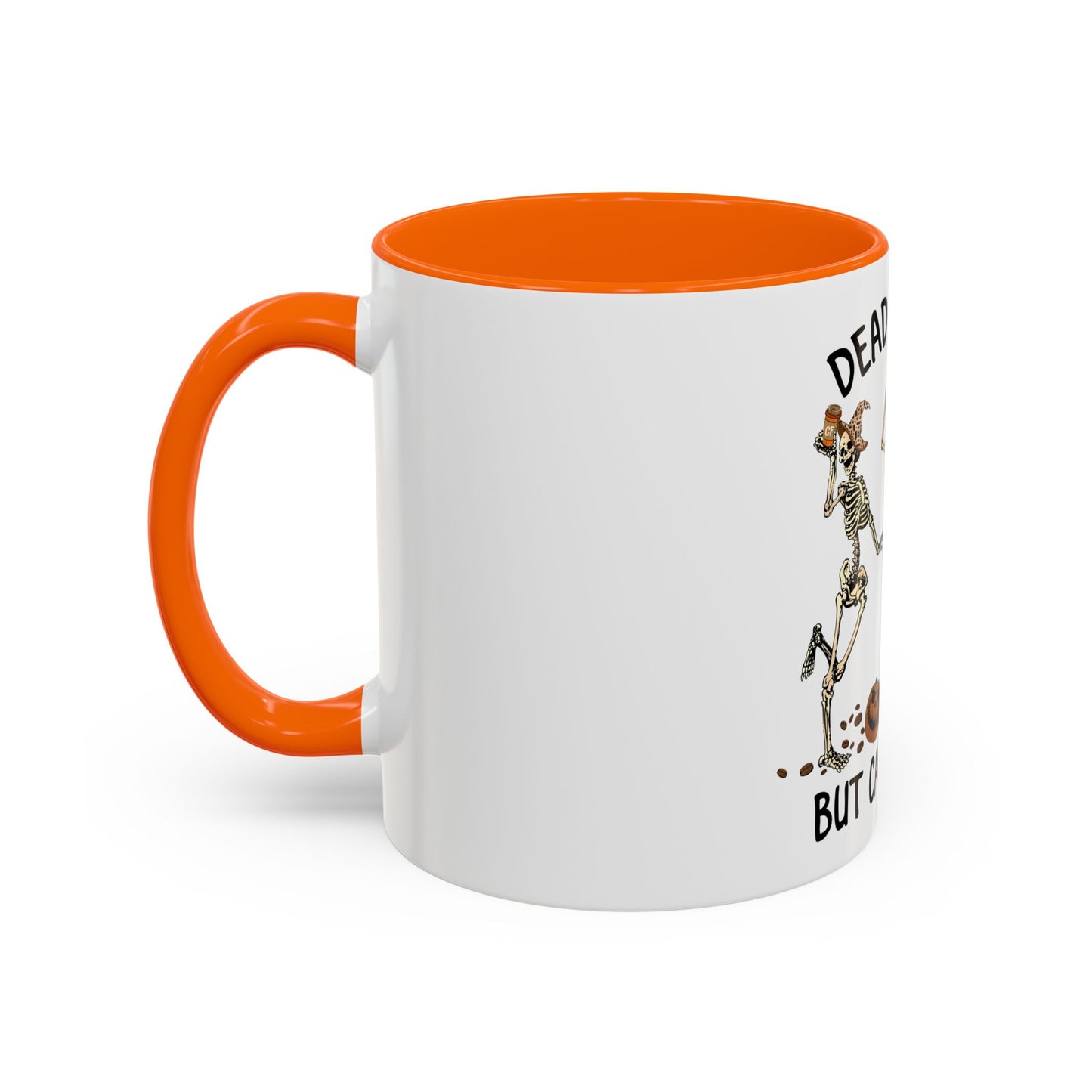Caffeinated Skeleton Coffee Mug - Halloween Gift, Bone-Chilling Mug, Spooky Home Decor, Fun Coffee Cup, Dead Inside but Caffeinated