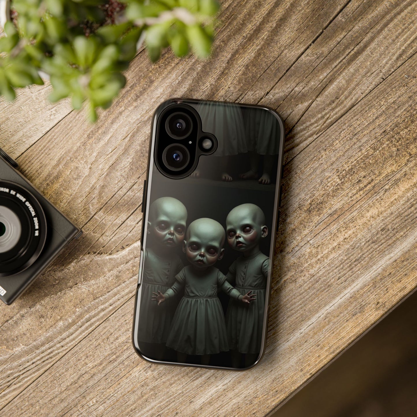 Creepy Dolls Phone Case | Tough Cases | Unique Gift for Horror Fans, Halloween Decor, Smartphone Accessories, Spooky Vibes, Gothic Style