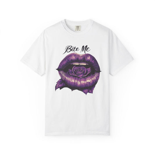 Unisex Graphic Tee - Bite Me, Creative Gift for Halloween, Trendy Fashion, Unique Graphic Shirt, Everyday Wear, Statement Piece