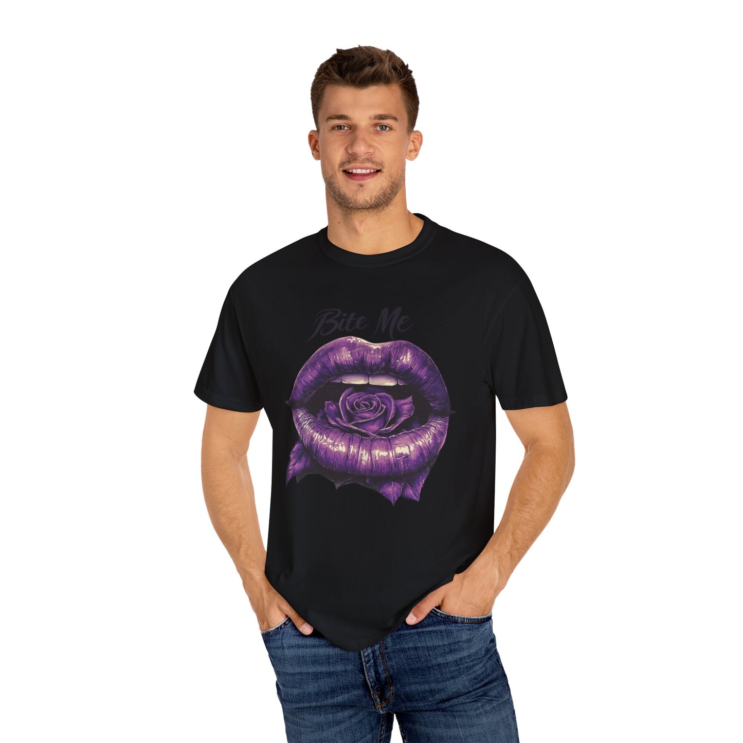 Unisex Graphic Tee - Bite Me, Creative Gift for Halloween, Trendy Fashion, Unique Graphic Shirt, Everyday Wear, Statement Piece