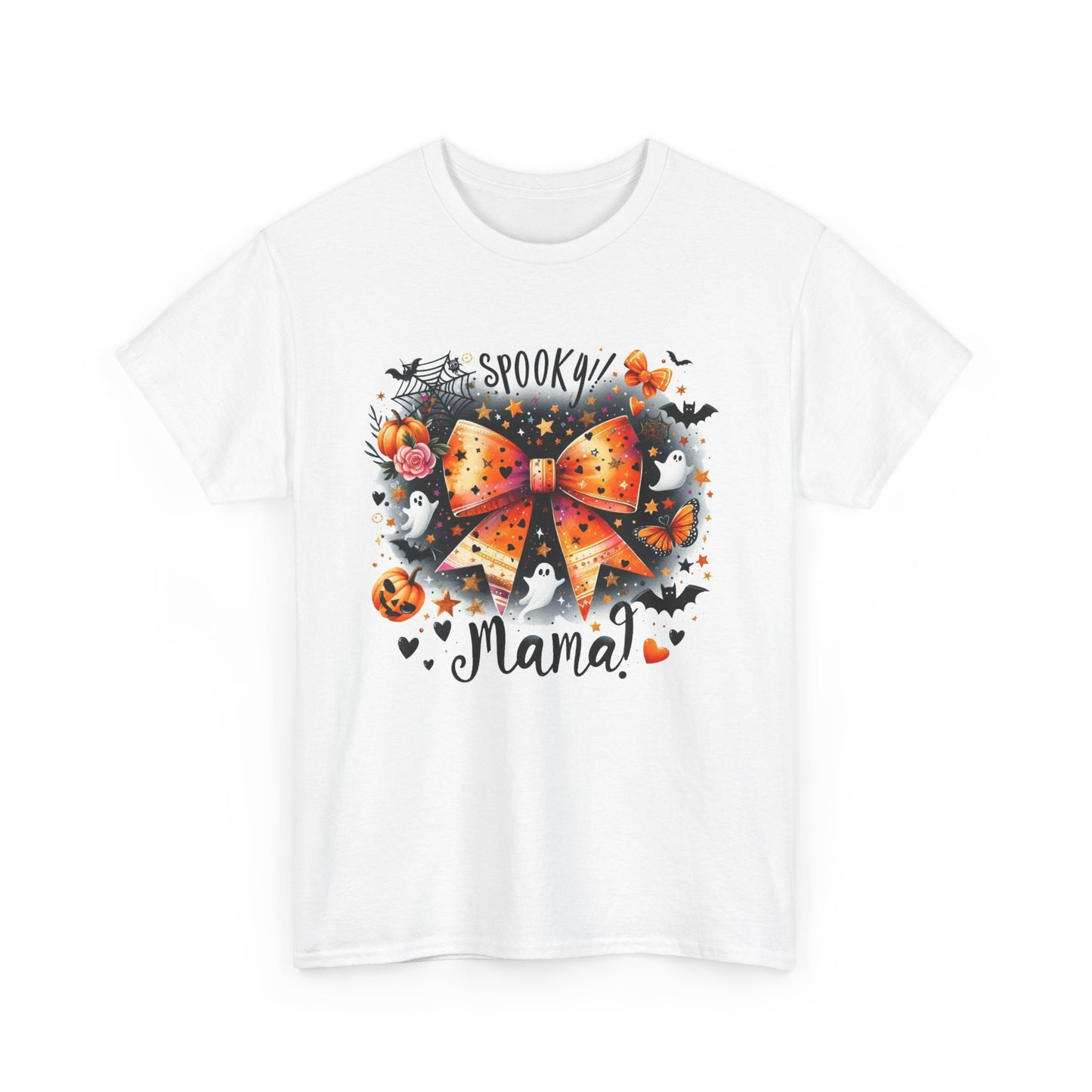 Spooky Mama Tee, Halloween Shirt, Unisex Cotton T-Shirt, Funny Mom Tee, Gift for Moms, Fall Fashion