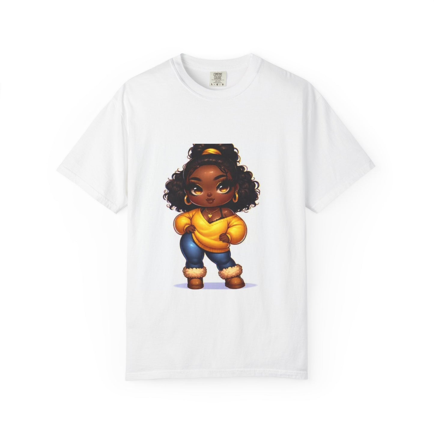 Chic Cartoon Graphic T-Shirt for Every Occasion, Trendy Gift for Her, Casual Wear, Art-Inspired Tee, Fun Fashion Statement