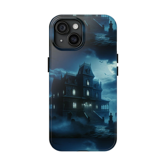 Gothic Haunted Mansion Phone Case, Tough Phone Cases, Halloween Gift, Spooky Aesthetic Cover, Horror Decor, Unique Cell Phone Accessories