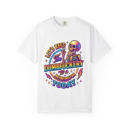 Humorous Skeleton T-Shirt, Fun Graphic Tee, Quirky Casual Wear, Perfect for Halloween, Gift for Friends