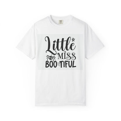 Little Miss Boo-tiful Unisex Tee | Perfect for Halloween, Gift for Girls, Cute T-shirt, Spooky Season Style, Kids Halloween Shirt