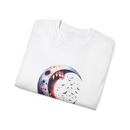Cosmic Moon Graphic Tee, Unisex Ultra Cotton Shirt, Space Lover Gift, Astronomy Fashion, Artistic T-Shirt, Celestial Apparel