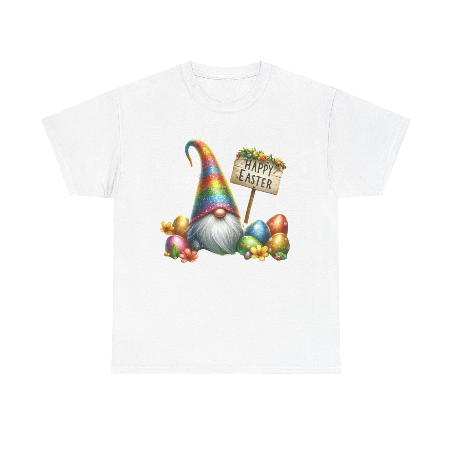 Easter Gnome T-Shirt, Unisex Cotton Tee for Spring Celebrations, Funny Easter Gift, Cute Gnome Apparel, Holiday Outfit