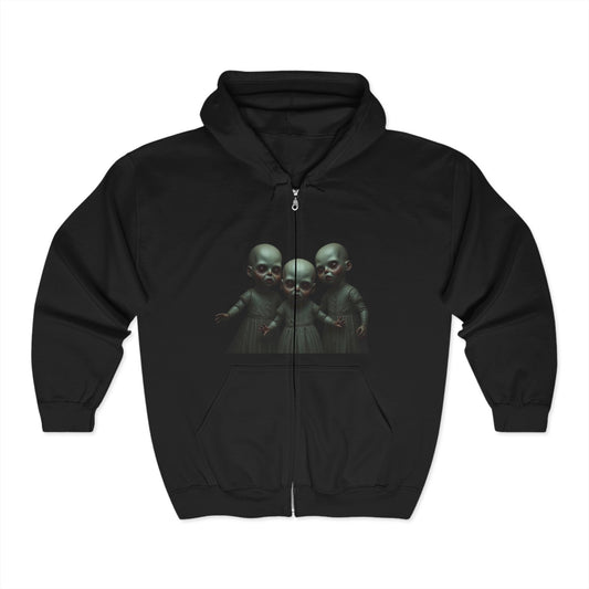 Creepy dolls Unisex Heavy Blend™ Full Zip Hooded Sweatshirt