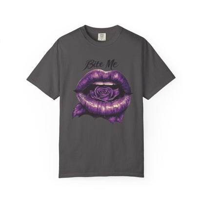 Unisex Graphic Tee - Bite Me, Creative Gift for Halloween, Trendy Fashion, Unique Graphic Shirt, Everyday Wear, Statement Piece
