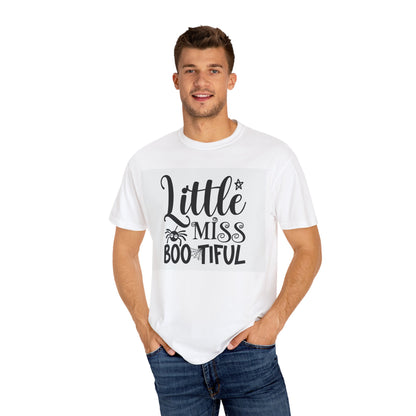 Little Miss Boo-tiful Unisex Tee | Perfect for Halloween, Gift for Girls, Cute T-shirt, Spooky Season Style, Kids Halloween Shirt