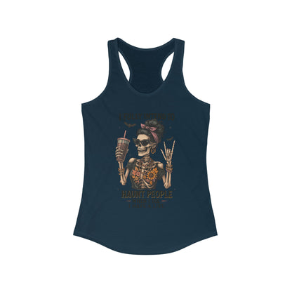 Halloween Skeleton Tank Top, I Fully Intend to Haunt People, Spooky Apparel, Summer Party Shirt, Gift for Halloween Lovers
