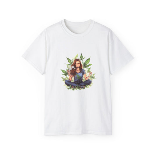 Meditation Vibes Tee, Unisex Cotton Shirt, Mindfulness Gift, Nature Lover Apparel, Yoga Tee, Eco-Friendly Clothing