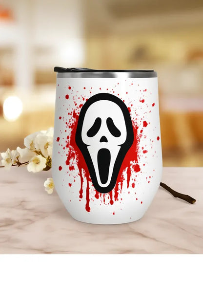 Ghostface Bloody cup Wine Tumbler (12 oz)