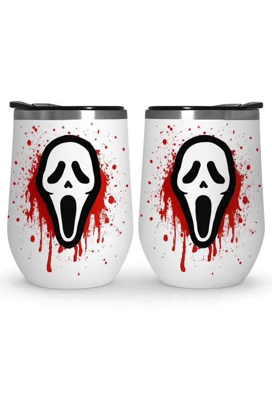 Ghostface Bloody cup Wine Tumbler (12 oz)