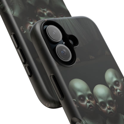 Creepy Dolls Phone Case | Tough Cases | Unique Gift for Horror Fans, Halloween Decor, Smartphone Accessories, Spooky Vibes, Gothic Style