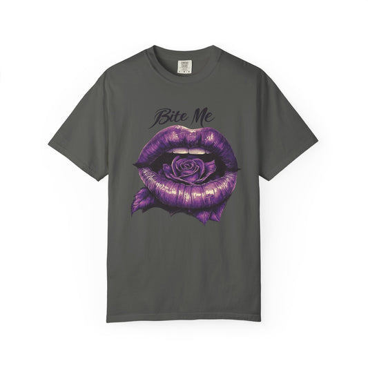 Unisex Graphic Tee - Bite Me, Creative Gift for Halloween, Trendy Fashion, Unique Graphic Shirt, Everyday Wear, Statement Piece