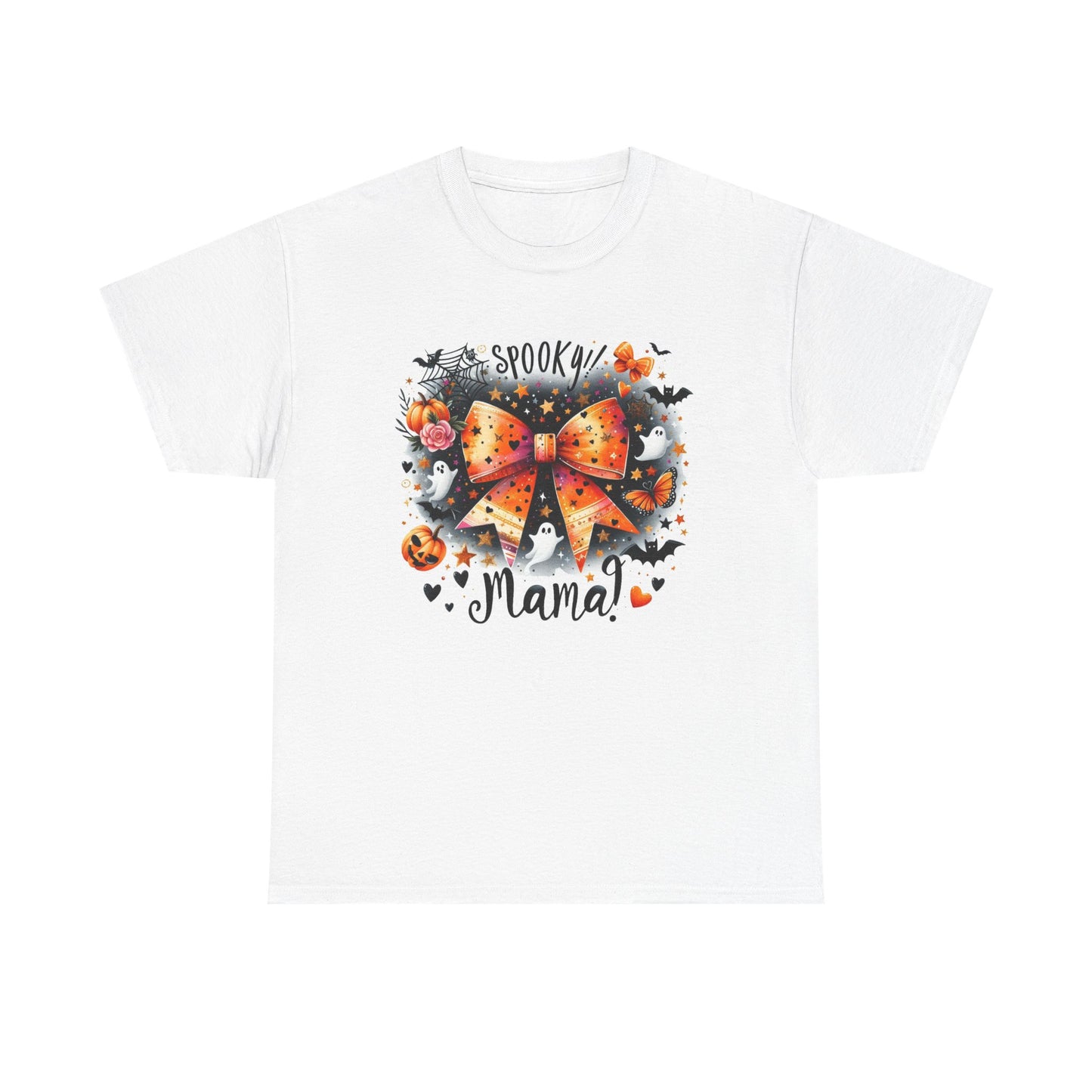 Spooky Mama Tee, Halloween Shirt, Unisex Cotton T-Shirt, Funny Mom Tee, Gift for Moms, Fall Fashion