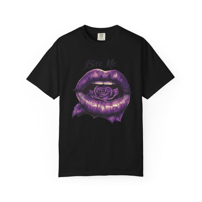 Unisex Graphic Tee - Bite Me, Creative Gift for Halloween, Trendy Fashion, Unique Graphic Shirt, Everyday Wear, Statement Piece