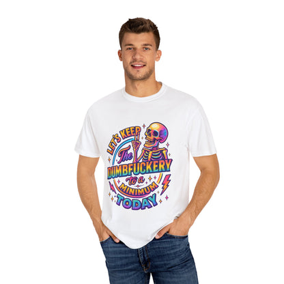 Humorous Skeleton T-Shirt, Fun Graphic Tee, Quirky Casual Wear, Perfect for Halloween, Gift for Friends