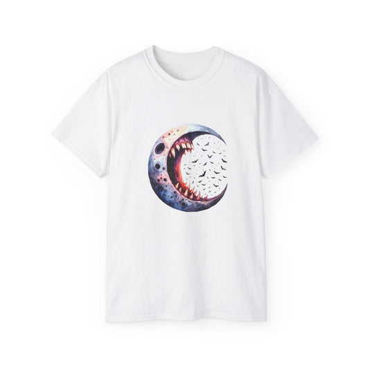 Cosmic Moon Graphic Tee, Unisex Ultra Cotton Shirt, Space Lover Gift, Astronomy Fashion, Artistic T-Shirt, Celestial Apparel