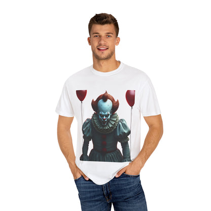 Creepy Clown Graphic T-Shirt, Unisex Horror Tee, Halloween Costume, Fun Gift for Fans, Spooky Party Wear, Unique Statement Shirt