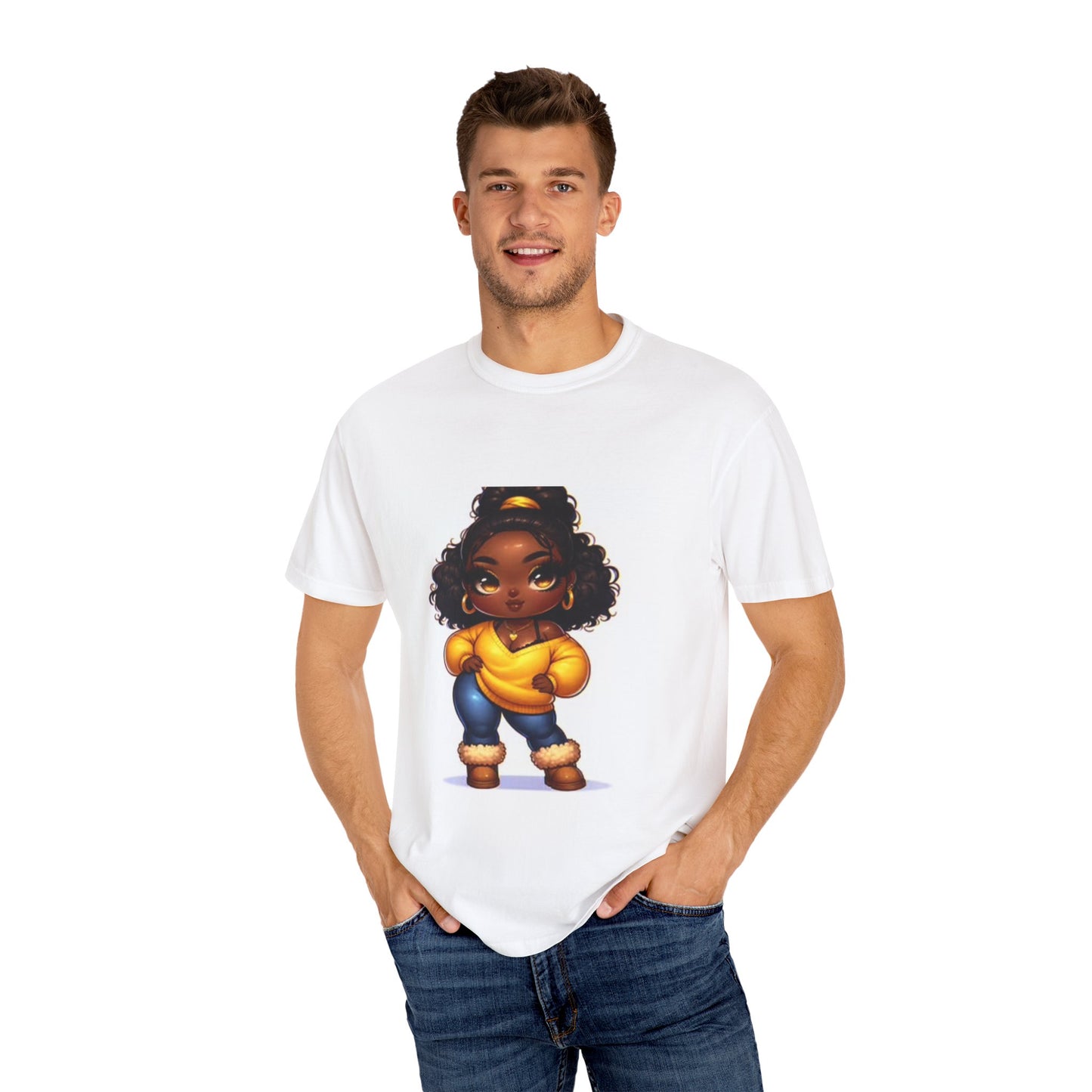 Chic Cartoon Graphic T-Shirt for Every Occasion, Trendy Gift for Her, Casual Wear, Art-Inspired Tee, Fun Fashion Statement