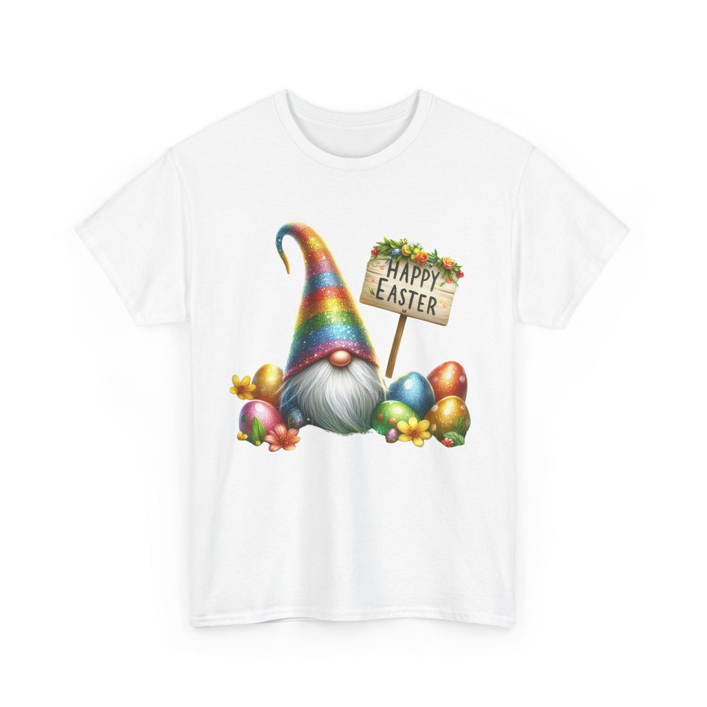 Easter Gnome T-Shirt, Unisex Cotton Tee for Spring Celebrations, Funny Easter Gift, Cute Gnome Apparel, Holiday Outfit