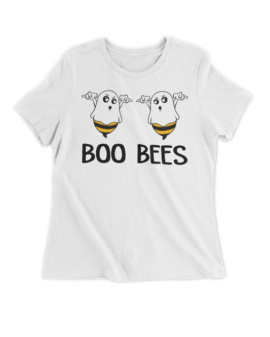 Spooky Ghost Boo Bees T-shirt Women's Premium Slim Fit Tee