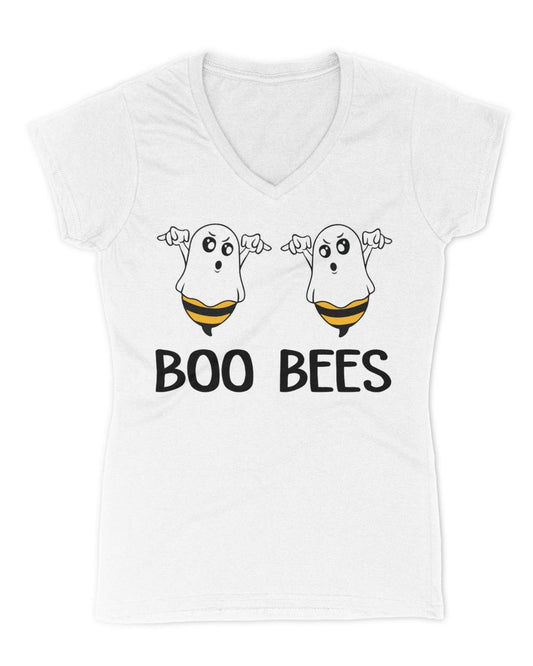 Spooky Ghost Boo Bees T-shirt Women's V-Neck T-Shirt